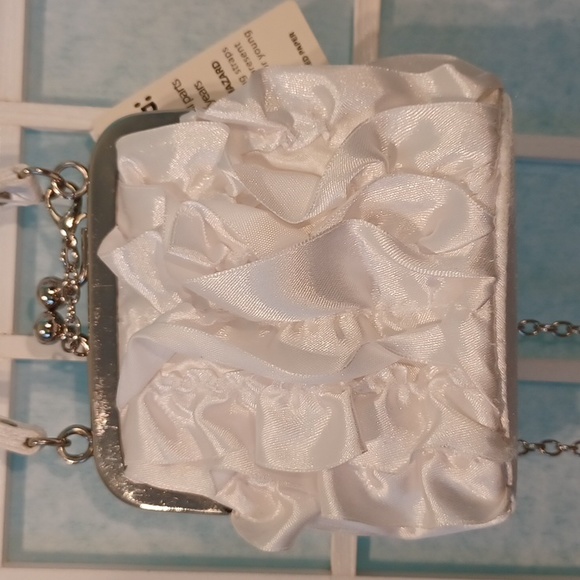 NEW! Girls white purse - flower girl confirmation 5504 - Picture 3 of 7